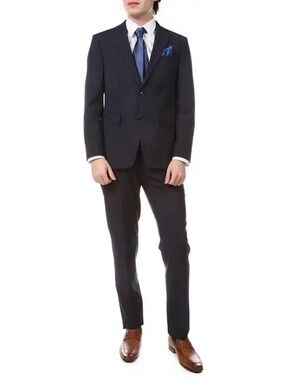 Calvin Klein Classic Navy Men's Two-Piece Suit - Navy Blue